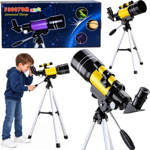 Telescopio astronomico per bambini con treppiede e supporto per telefono