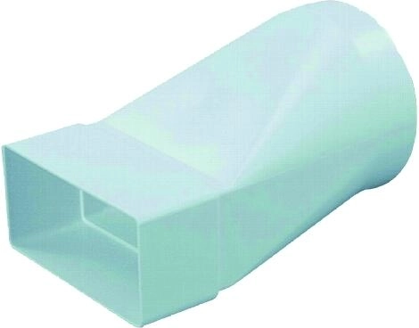 Raccordo di transizione 104/110 × 55 mm per canale di ventilazione rotondo e piatto