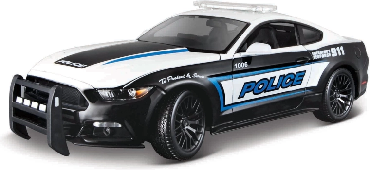 Maisto 2015 Ford Mustang GT nero-bianco 1:18