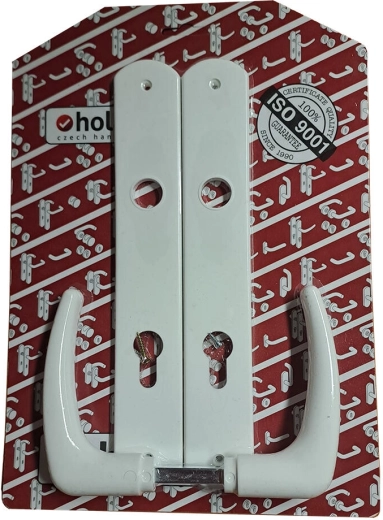 Maniglia Classica con placca XXL 90 mm PZ plastica bianca