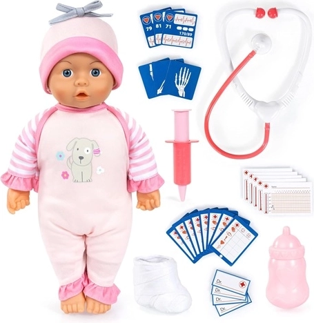 Bambola interattiva neonata Dottoressa Bayer Design 36 cm
