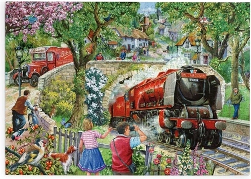Puzzle Il treno del mattino, 500 pezzi extra grandi