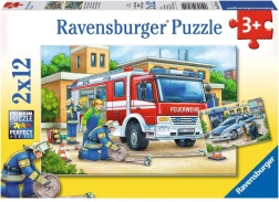 Puzzle RAVENSBURGER polizia e vigili del fuoco 2×12 pezzi