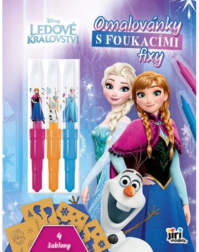 Libro da colorare con pennarelli a soffio Frozen Il regno di ghiaccio