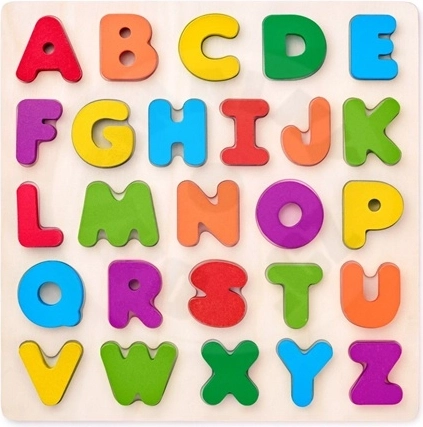 Puzzle ABC WOODYLAND con lettere dell'alfabeto su tavola