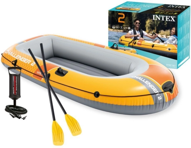 gommone gonfiabile per 2 persone Intex Challenger 2 con pompa e remi