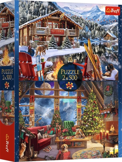 Puzzle Trefl Natale in montagna 2×500 pezzi