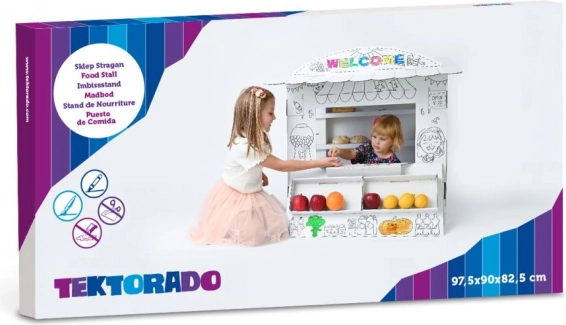 Chiosco di cartone da colorare per bambini