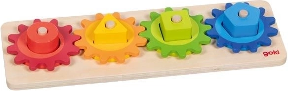 Goki tavola di smistamento in legno con ingranaggi