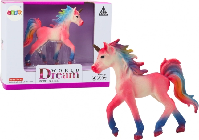 Figuretta da collezione piccolo unicorno rosa 8 cm