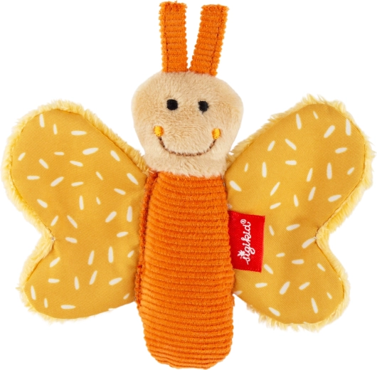Sigikid primo peluche farfalla gialla con inserto frusciante