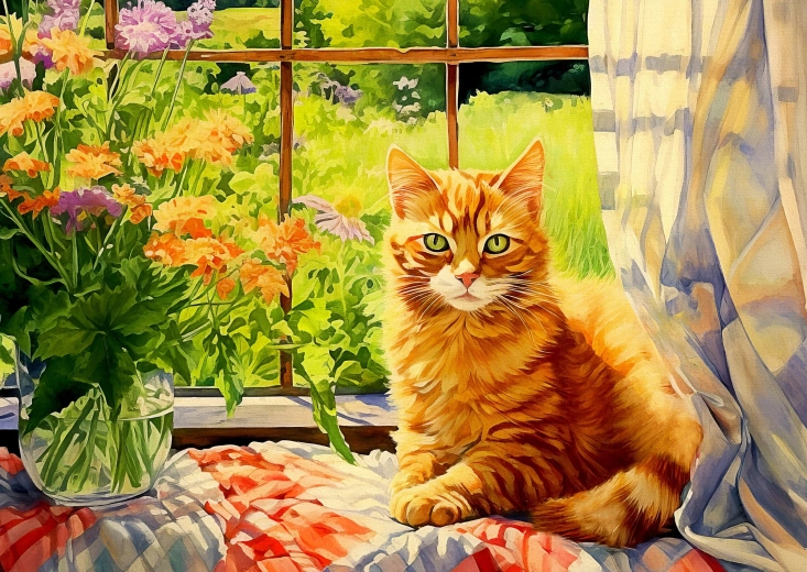 Enjoy puzzle Gattina nella cucina di campagna 1000 pezzi