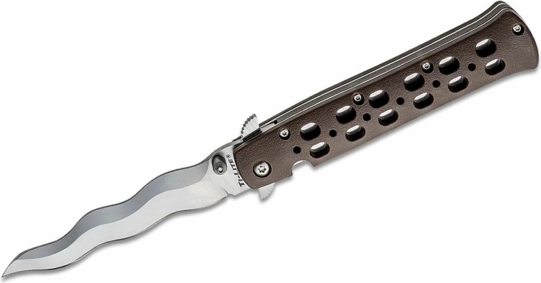 Coltello pieghevole Cold Steel Ti-Lite Kris 10,2 cm, marrone, Zy-Ex