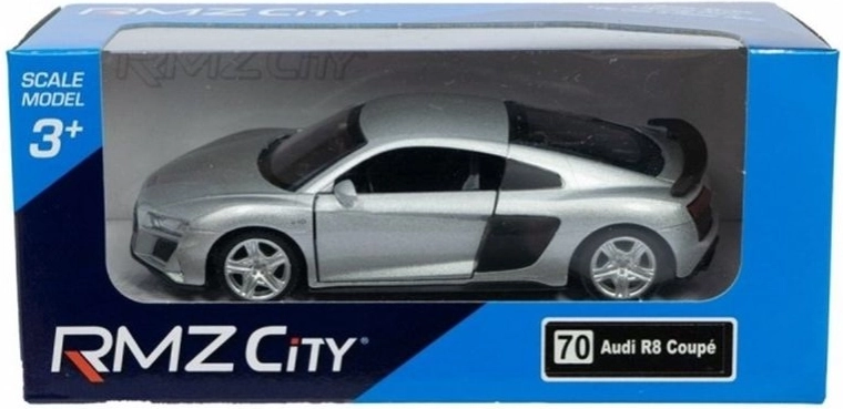RMZ Audi R8 2019 modello di auto argentato