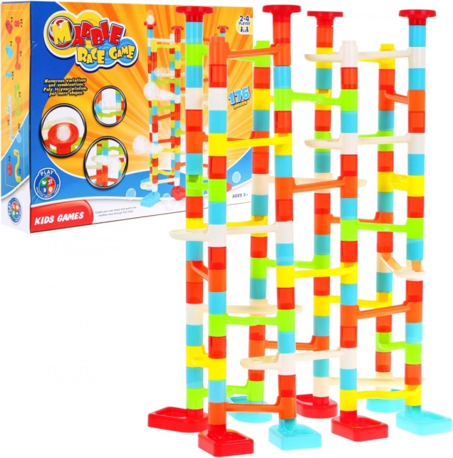 Pista di biglie colorata per bambini 3+