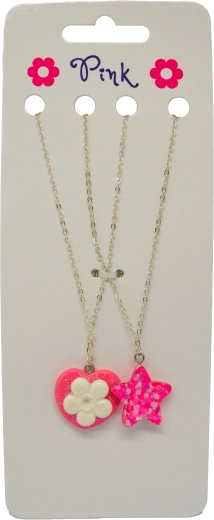 Collane per bambini con cuore e stella – set da 2 pezzi