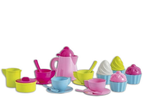 set da caffè Androni con pasticcini e box contenitore, 24 pezzi