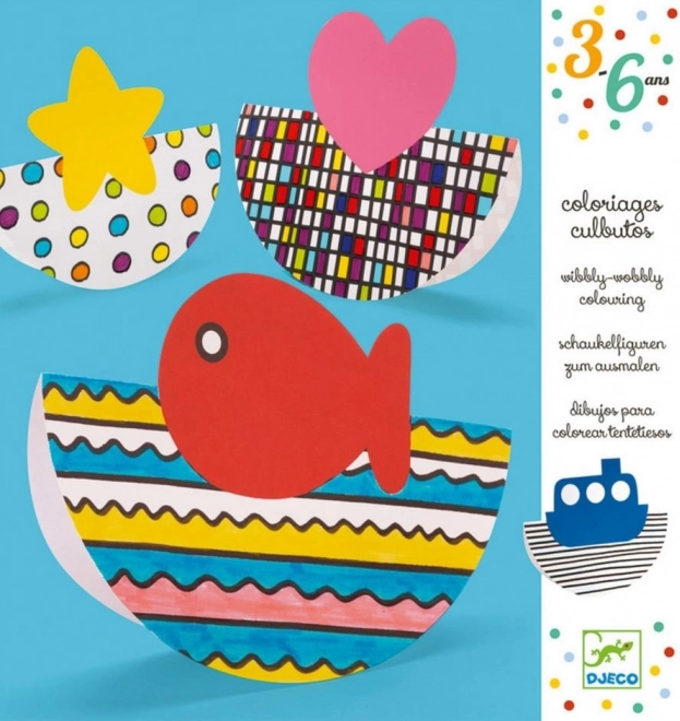 Djeco 3D libri da colorare a dondolo per bambini