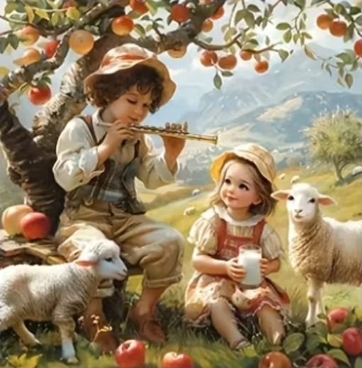Norimpex Pittura per numeri Pastore sotto l'albero 40 × 50 cm
