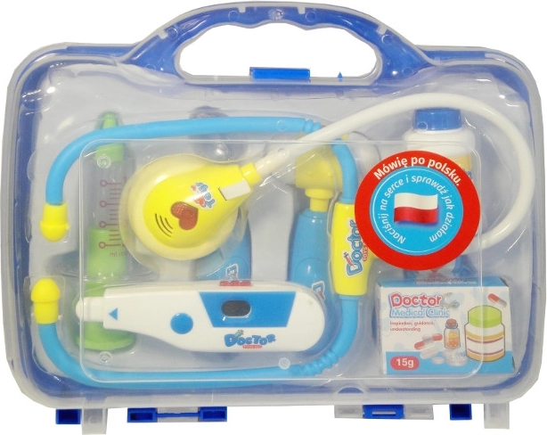 Set medico con modulo vocale in polacco e stetoscopio luminoso
