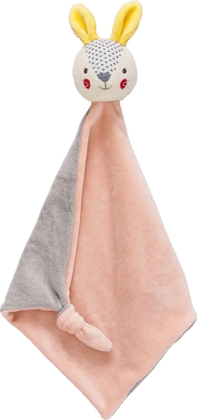 Petit Collage doudou coniglietto rosa in cotone biologico
