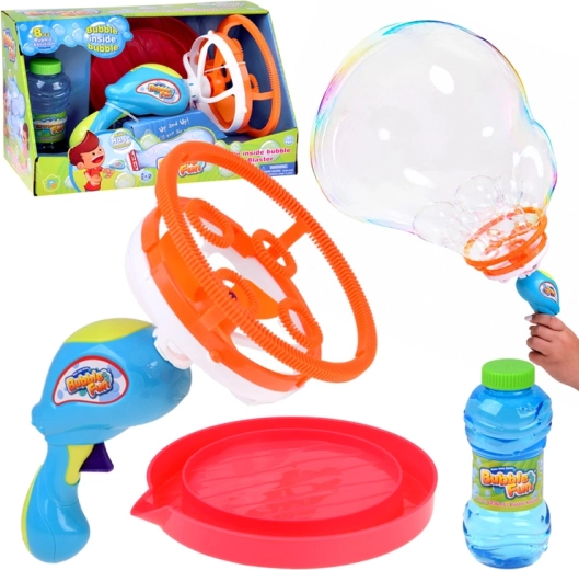 Pistola per bolle Bubble Fun “bolla nella bolla” con soluzione 236 ml - 1 pezzo