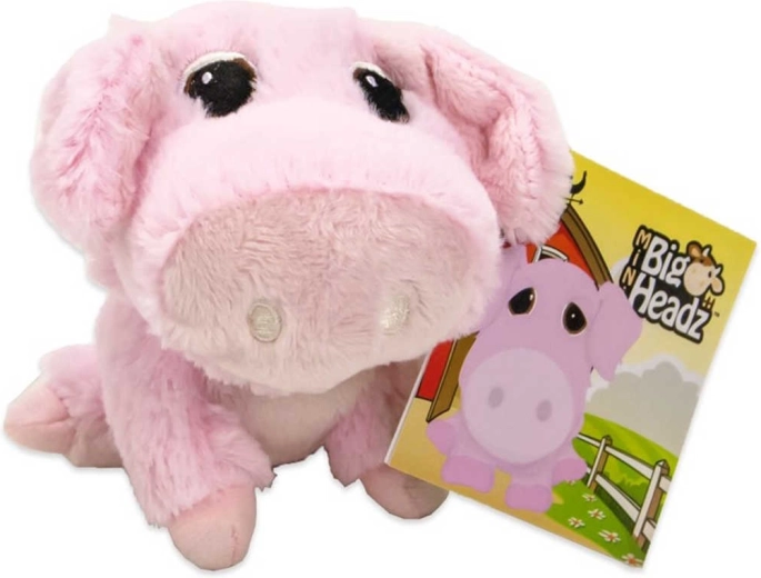 Maialino di peluche Big Headz 11 cm - 1 pezzo