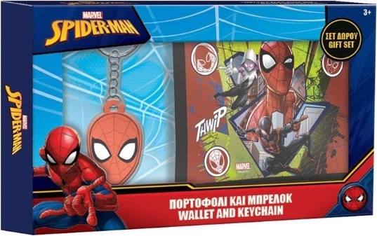 Portafoglio per bambini con portachiavi di Spider-Man