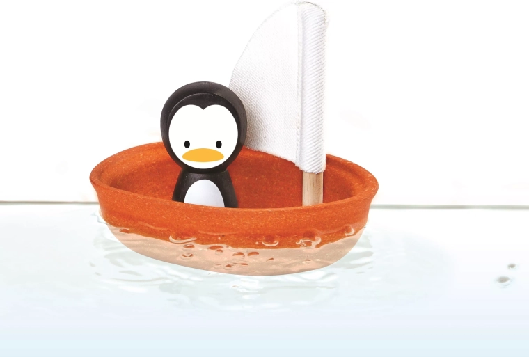 PlanToys barca a vela con pinguino