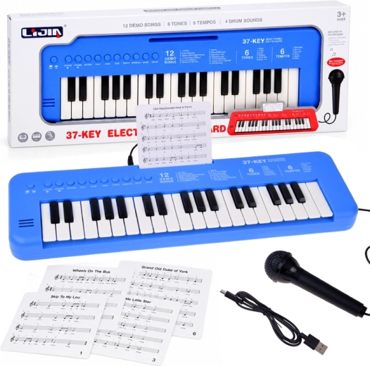 Tastiera elettronica per bambini con 37 tasti e microfono