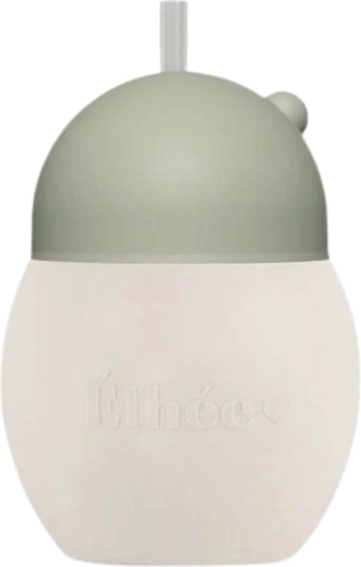 Élhée tazza didattica con cannuccia coconut 240 ml sand sage