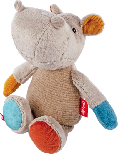 Primo ippopotamo di peluche patchwork 26 cm Sigikid