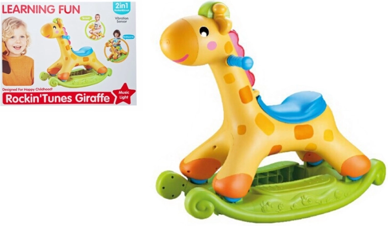 Giocattolo a dondolo giraffa con musica e luci