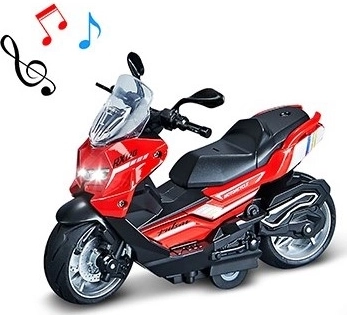 Scooter in metallo 1:12 con suoni e luci