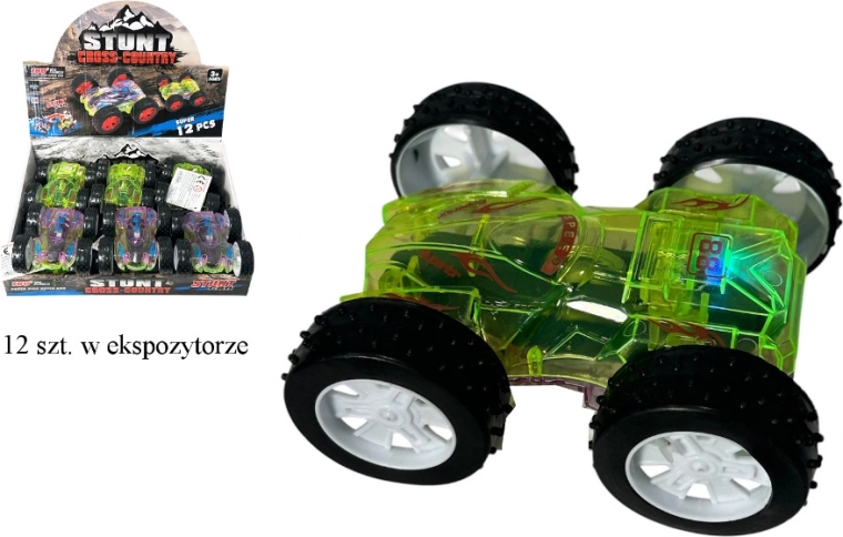 Auto fuoristrada stunt ribaltabile con luce e suono - 1 pezzo