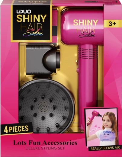 Set da parrucchiera con asciugacapelli sonoro, 4 pezzi