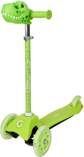 Monopattino per bambini a tre ruote Evo mini dinosauro con ruote LED luminose - 1 pezzo