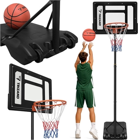 Canestro da basket portatile TRIZAND con altezza regolabile 259 cm