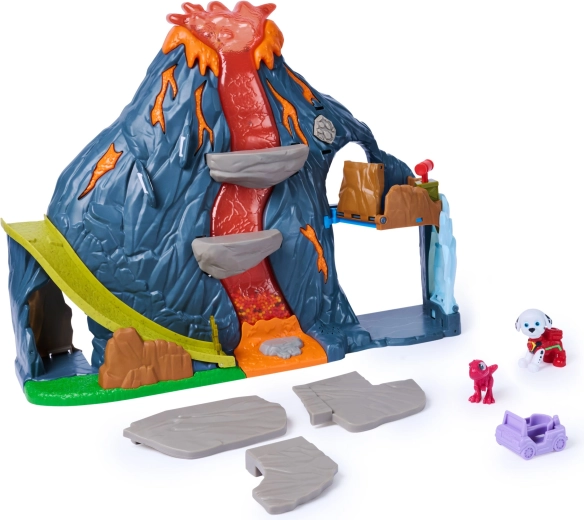 Paw Patrol Dino Movie set da gioco vulcano con effetti
