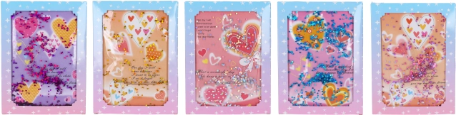 Taccuino 15 × 21 cm con cuore e glitter in liquido, 80 fogli