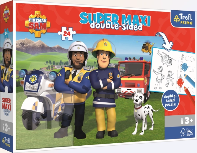 Puzzle 24 elementi SUPER MAXI Squadra pompieri Sam
