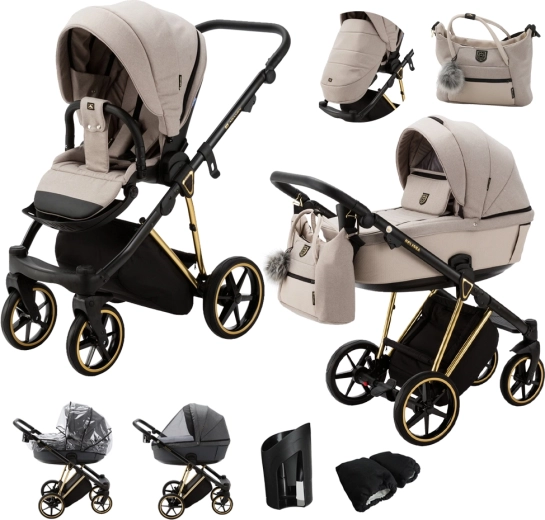 Adamex Belissa Special Edition passeggino combinato beige/oro
