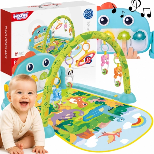 Tappetino gioco per neonati con arco dino Woopie