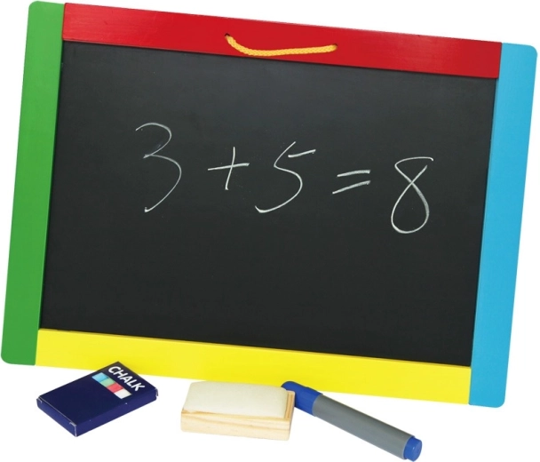 Lavagna doppia da appendere BABU per gessetti e pennarelli