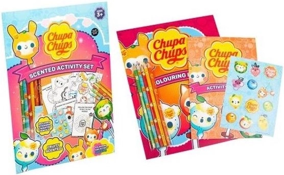 Chupa Chups album da colorare profumato con adesivi e pastelli