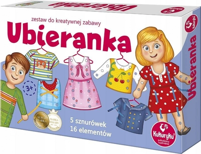 Set creativo da infilare per bambini Ubieranka