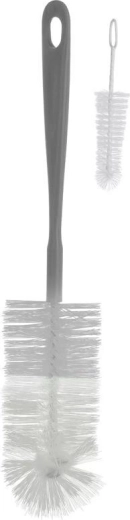 BabyOno spazzole per biberon e tettarelle, 2 pz, grigie