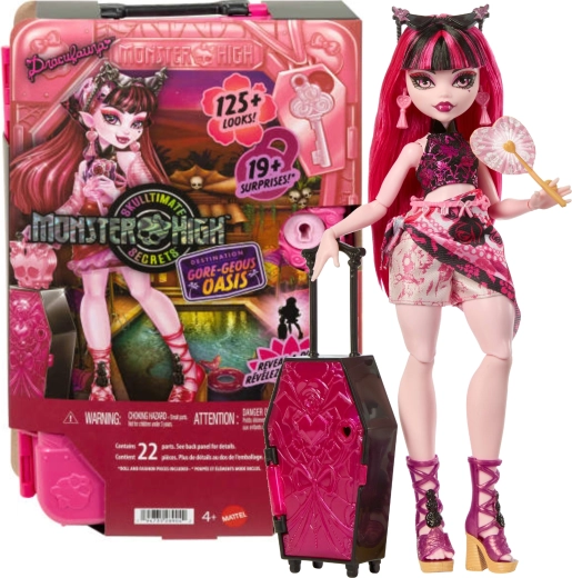 monster high draculaura set da viaggio con sorprese 28 cm