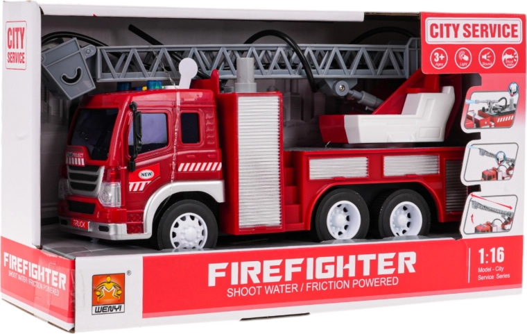 Unità dei vigili del fuoco con luci, suoni e acqua 1:16