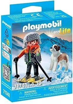 Playmobil My Life sciatore con cane San Bernardo